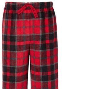 Nautica Boy's's 2-Pack Sleep Pants, Red/Gray Plaid